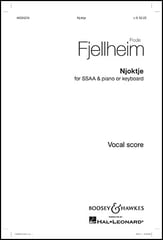 Njoktje SSAA choral sheet music cover